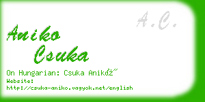 aniko csuka business card